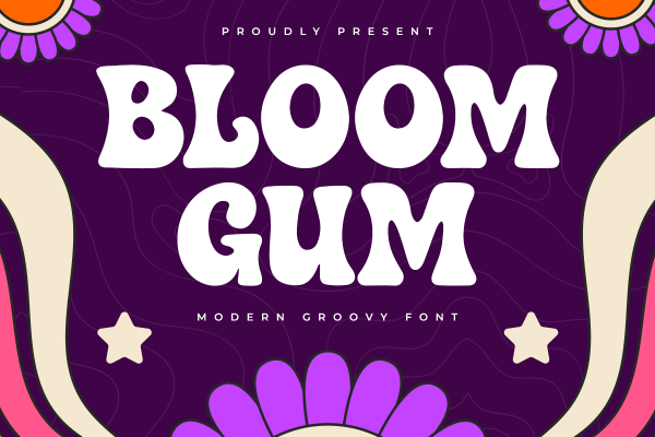 Bloom Gum A Modern Groovy Retro Font - Image 2