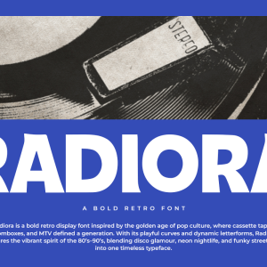 Radiora A Modern Retro Bold Font