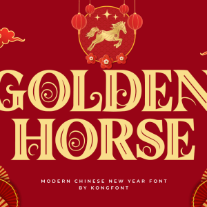 Golden Horse A Modern Display Chinese Font