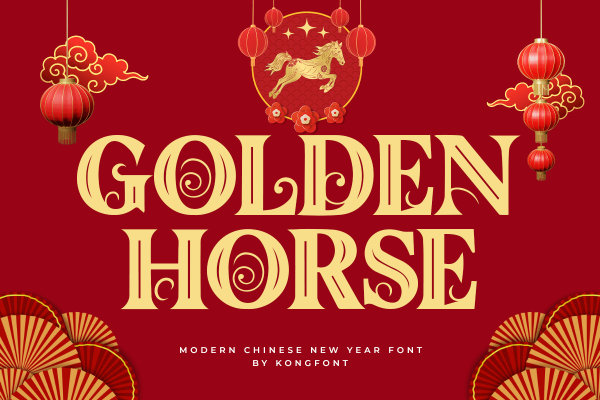 Golden Horse A Modern Display Chinese Font - Image 2