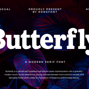 Butterfly A Modern Classy Serif Bold Font