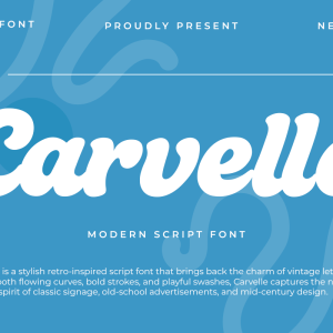 Carvelle A Modern Script Bold Font