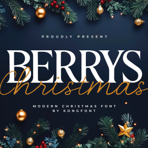 Berrys Christmas A Modern Christmas Font Duo