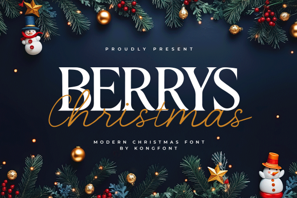 Berrys Christmas A Modern Christmas Font Duo - Image 2
