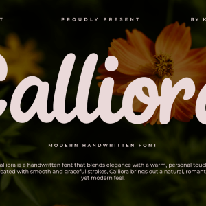 Calliora A Modern Script Bold Font