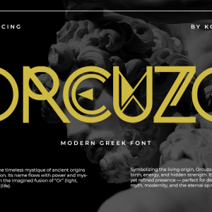 Orcuzo A Modern Display Greek Font
