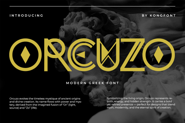 Orcuzo A Modern Display Greek Font - Image 2