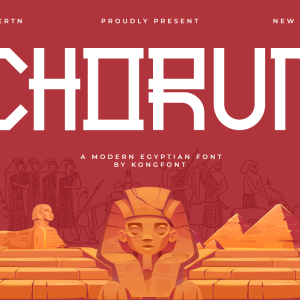 Chorun A Modern Display Egyptian Font