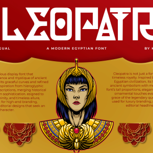 Cleopatra A Modern Display Egyptian Font