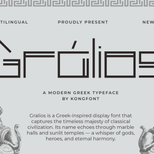Gralios A Modern Display Greek Font