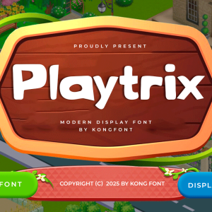 Playtrix A Modern Display Game Font