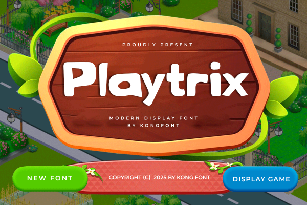 Playtrix A Modern Display Game Font - Image 2