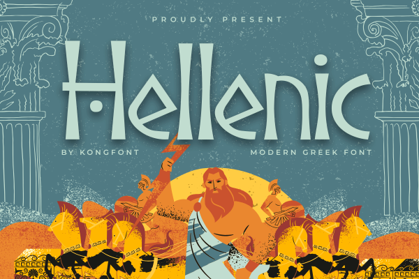 Hellenic A Modern Display Greek Font - Image 2