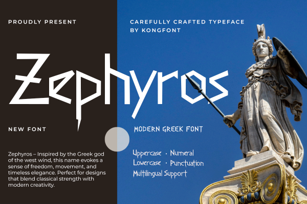Zephyros A Modern Display Greek Font - Image 2