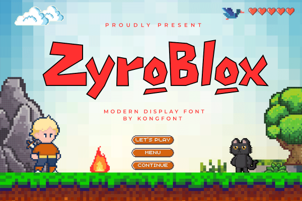 ZyroBlox A Modern Display Game Font - Image 2