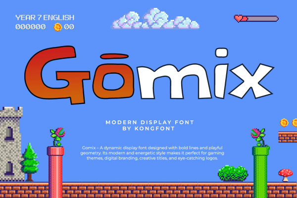 Gomix A Modern Display Game Font - Image 2