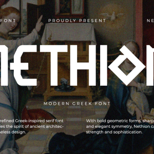 Nethion A Modern Display Greek Font