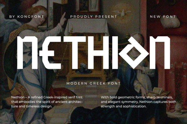 Nethion A Modern Display Greek Font - Image 2