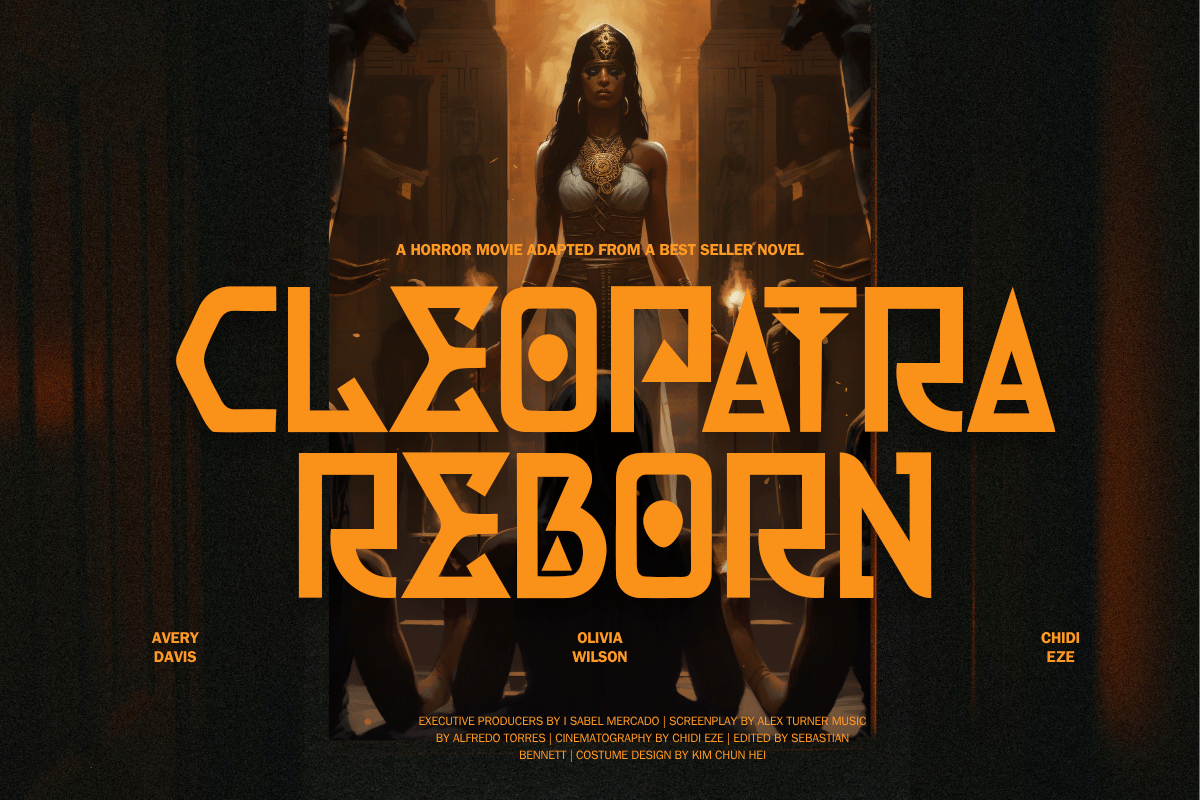 Cleopatra A Modern Display Egyptian Font - Image 4