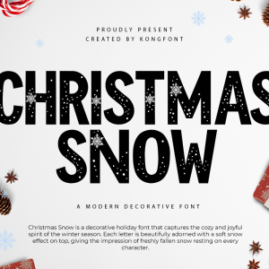 Christmas Snow A Modern Decorative Christmas Font