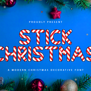 Stick Christmas A Modern Decorative Christmas Font