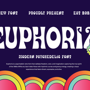 Euphoria A Modern Psychedelic Font