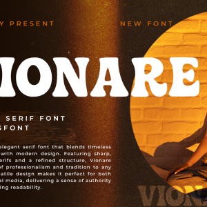 Vionare A Modern Unique Classy Serif Font