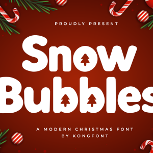 Snow Bubbles A Modern Display Christmas Font