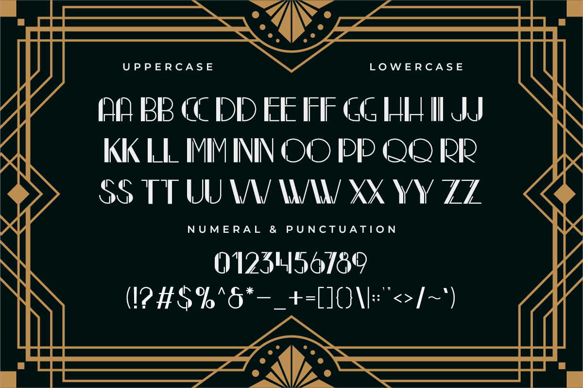 Decogaze A Modern Art Deco Font - Image 5
