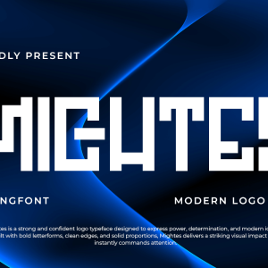Mightes A Modern Display Logo Font
