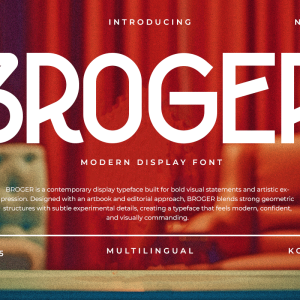 Broger A Modern Display Font