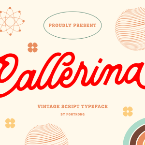Callerina A Modern Script Vintage Font