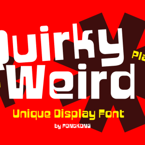 Quirky Weird A Modern Unique Display Font