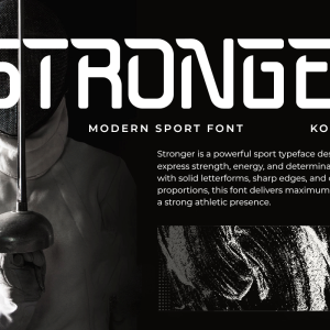Stronger A Modern Display Sport Font