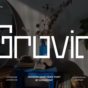 Grovia A Modern Unique Sans Serif Font