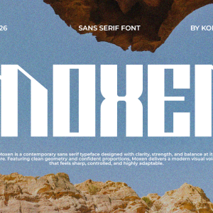 Moxen A Modern Unique Sans Serif Font