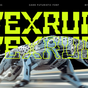 Vexrun A Modern Game Futuristic Font