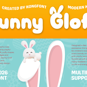 Bunny Gloff A Modern Display Kids Font