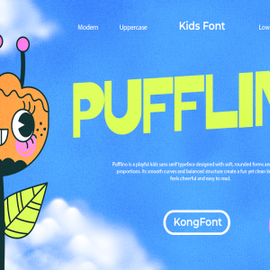 Pufflino A Modern Display Kids Font