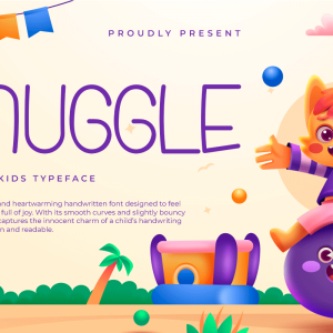 Snuggle A Modern Display Kids Font