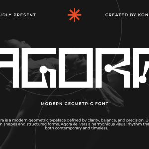 Agora A Modern Display Geometric Font