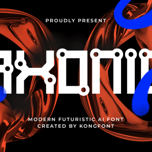 Axonic A Modern Display Futuristic AI Font