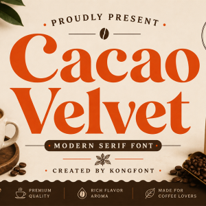 Cacao Velvet A Modern Serif Font