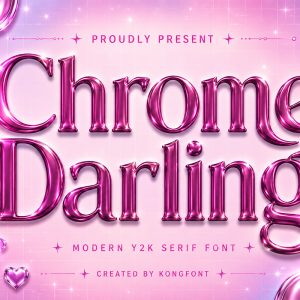Chrome Darling A Modern Serif Y2K Font