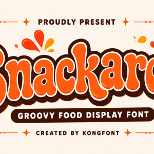 Snackaroo A Modern Display Kids Font