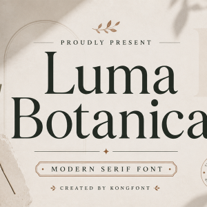 Luma Botanica A Modern Serif Font