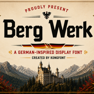 Berg Werk A Modern Display Font