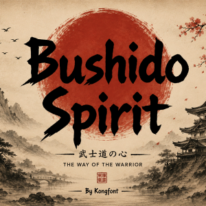 Bushido Spirit A Modern Japanese Brush Font