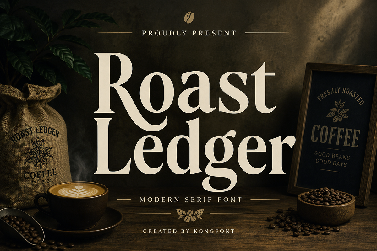 Roast Ledger A Modern Serif Font