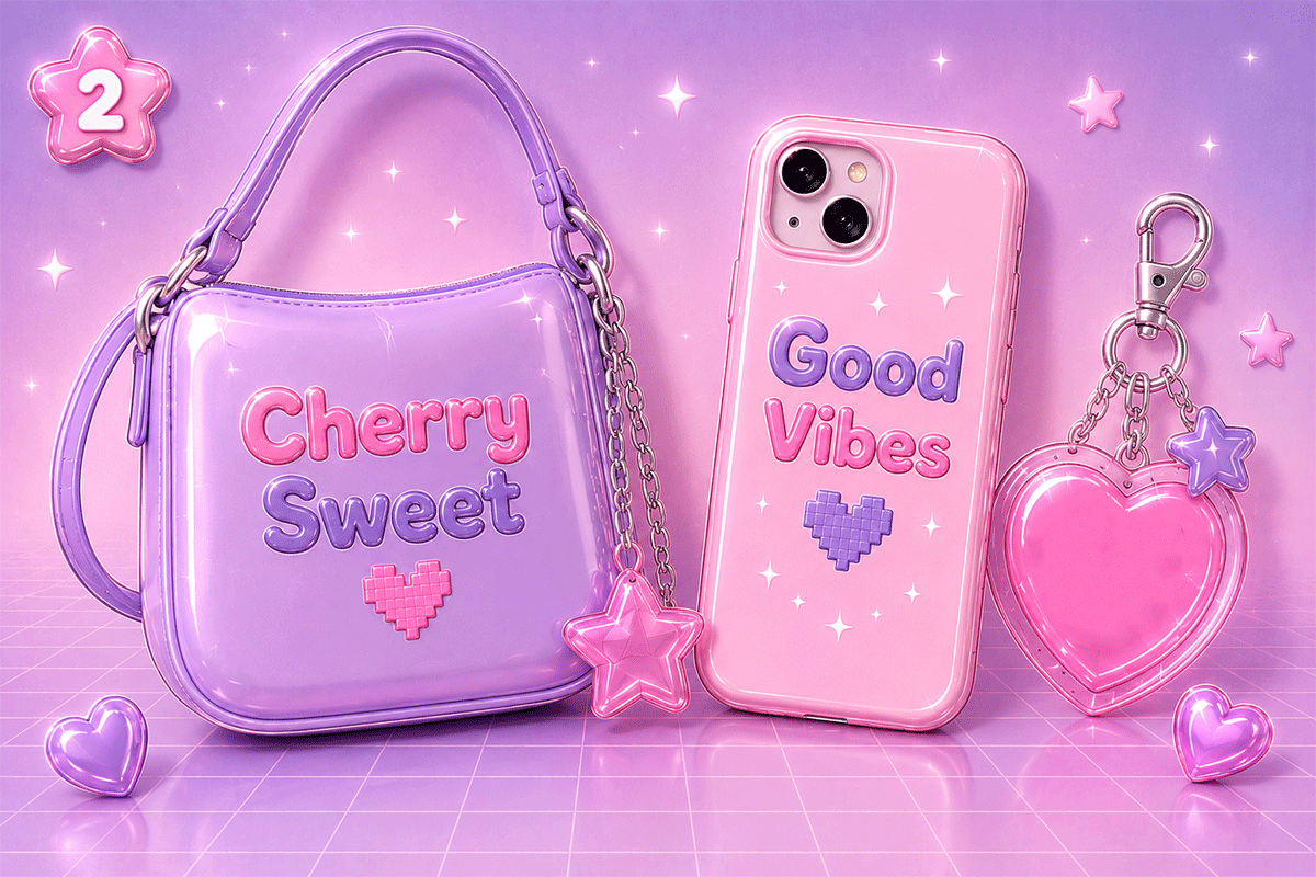 Pixel Kiss A Modern Y2K Display Cute Font - Image 3